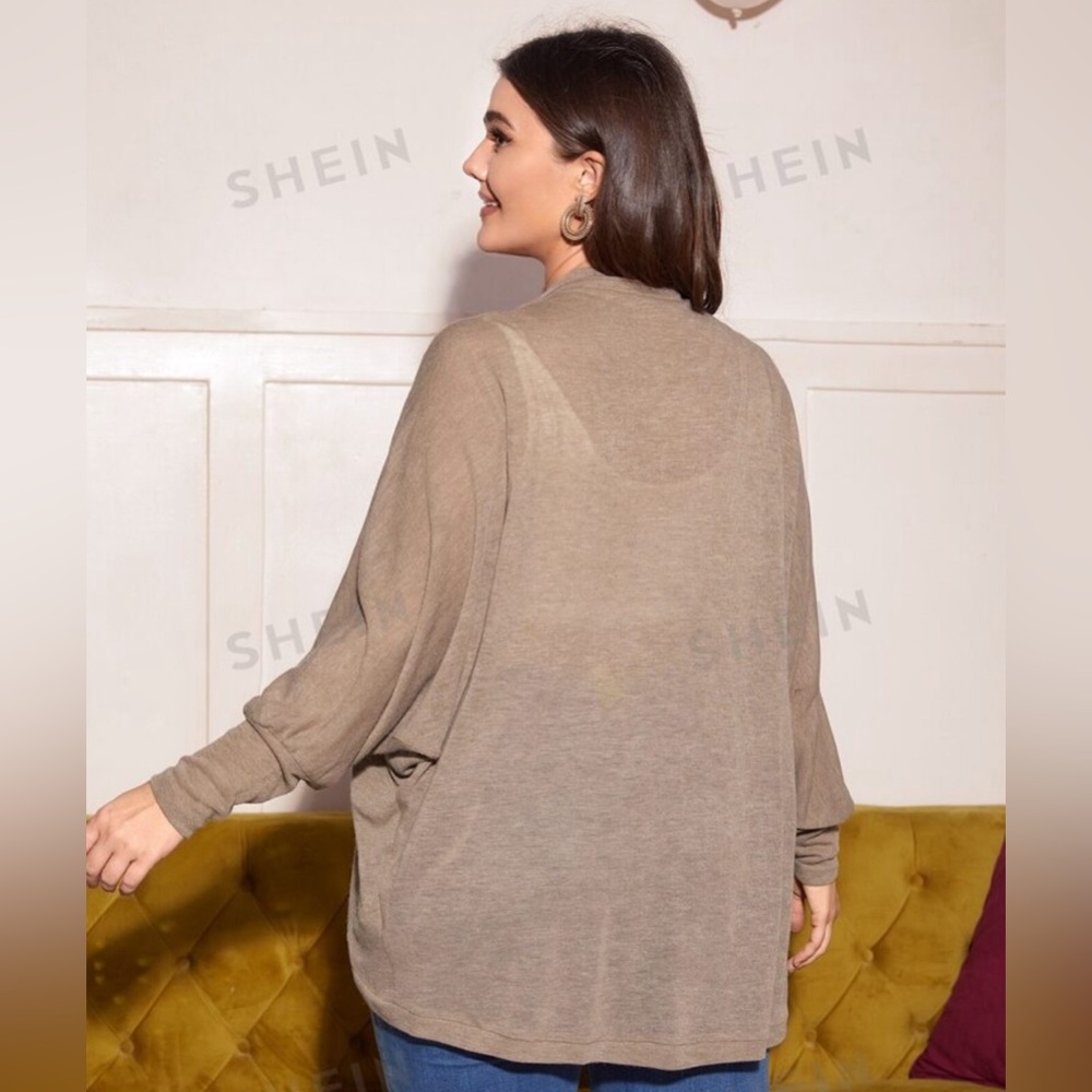 Batwing Cardigan in Khaki - Picture 3 of 9